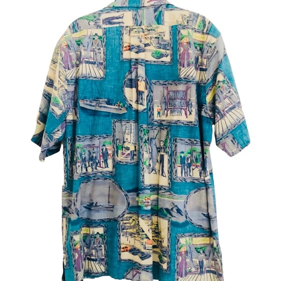 Bluewater Shirts Vintage Bluewater Fishing Camp Shirt Mens Xl Made